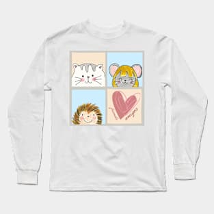 Friends: Cat, Mouse, Spike Long Sleeve T-Shirt